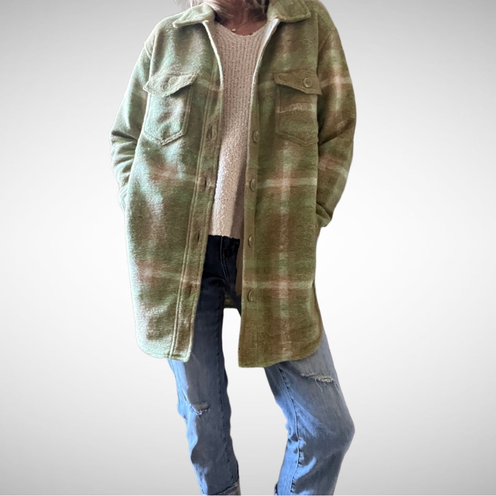 Joie Green Plaid Shacket S
